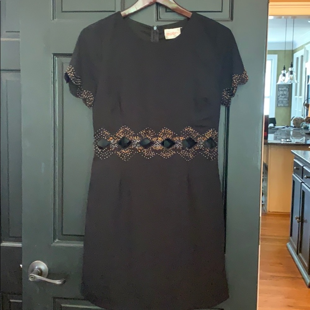 Anthropologie Moon black cut out dress small